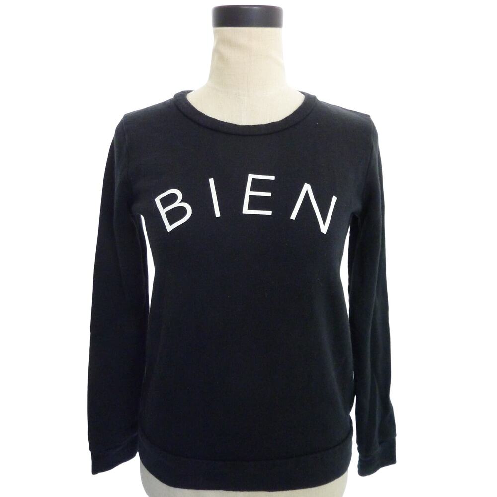 Madewell Womens Bien Fait Black Sweater Top Size XS Cotton Crew Neck Pullover